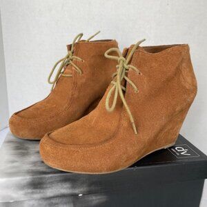 Dolce Vita 7 1/2 Pilar Cognac Suede Wedges